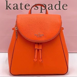 Kate Spade Orange Leather Backpack